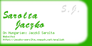 sarolta jaczko business card